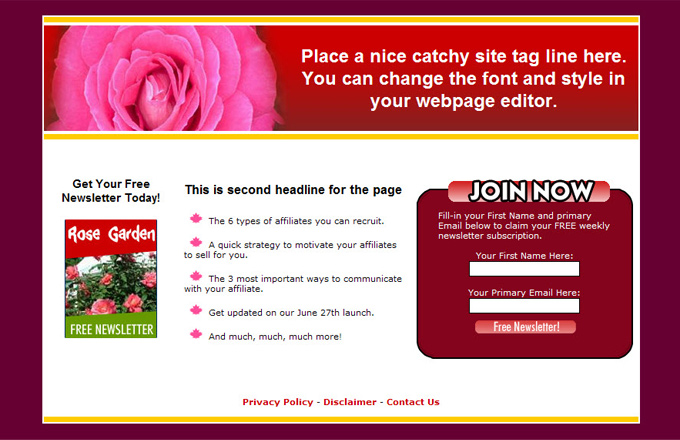 Rose Garden PLR Autoresponder Email Series
