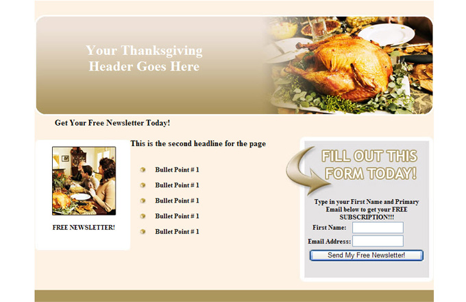 Thanksgiving PLR Autoresponder Email Series