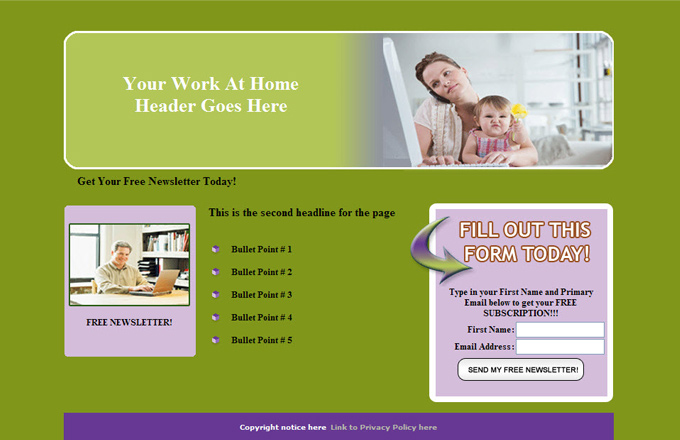 Work At Home PLR Autoresponder Email Series